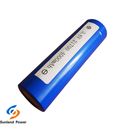 Niebieska litowa bateria cylindryczna ICR21700 3.6V 4000mah z USB 300-krotnym cyklem życia