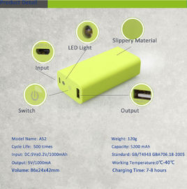 Długi żywotność Bateria zewnętrzna Power Bank 5200mah z oświetleniem LED do telefonu komórkowego