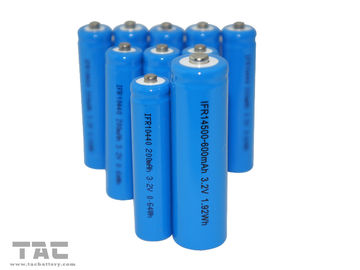 Niebieski PVC 3.2V LiFePO4 Bateria AA 14500 600mah na lampę słoneczną i LED