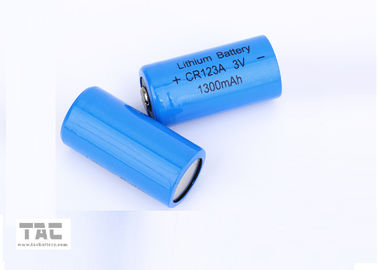 Wysoka gęstość energii 3.0V CR123A 1300mAh Li / MnO2 Podstawowa bateria litowa / akumulator Li-Mn