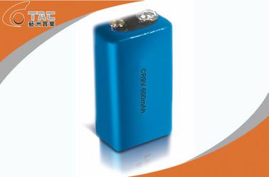 Podstawowa bateria litowa Li-Mn 9V 600 mAh dla urządzeń bezpieczeństwa 26,5 x 48,5 mm