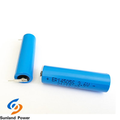 Niebieska bateria LiSOCl2 ER14505S 3,6 V 1,8 Ah Bateria wysokotemperaturowa