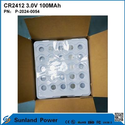 CR2412 3.0V 100MAH Li-MnO2 Bateria Długa żywotność