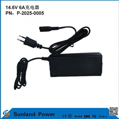 14.6V 6A ładowarka, Kompatybilna z 12,8V/14,4V Litium Iron Phosphate (LiFePO4) Ładowarka akumulatorów, zaprojektowana specjalnie dla narzędzi elektrycznych/elektryczny
