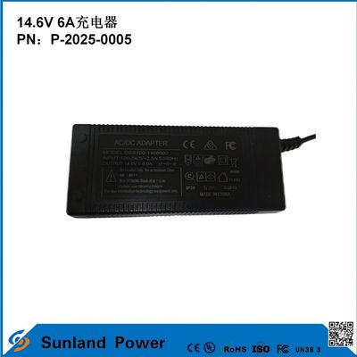 14.6V 6A ładowarka, Kompatybilna z 12,8V/14,4V Litium Iron Phosphate (LiFePO4) Ładowarka akumulatorów, zaprojektowana specjalnie dla narzędzi elektrycznych/elektryczny