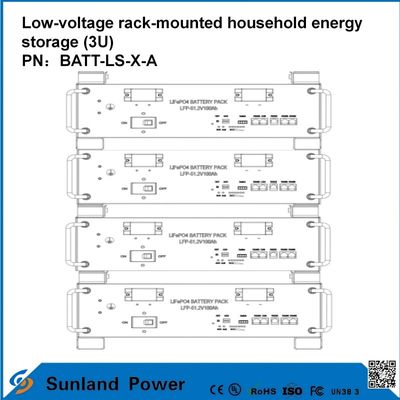 3U niskonapięciowe inteligentne sterowanie domowe magazynowanie energii All-in-One Butler LiFePO4 51.2V 50A 5120Wh16S1P Prismatyczna bateria LFP z powłoką aluminiową 3.2V/100Ah żywotność cyklu 4000 cykli