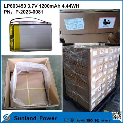 GP603450 Komórka do elektroniki użytkowej i zastosowań medycznych 1200mAh 3.7V UL & UN38.3 Certyfikowana w magazynie i dostosowywalna