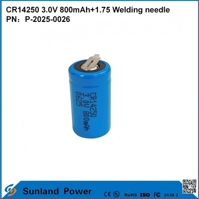 CR14250 3.0V 800mAh + 1.75 Igła spawalnicza może być używana do inteligentnych liczników, wodomierzy, liczników energii elektrycznej, gazomierzy, kopii zapasowych pamięci CMOS, pamięci RTC, zegarów czasu rzeczywistego, bezprzewodowych czujników alarmowych