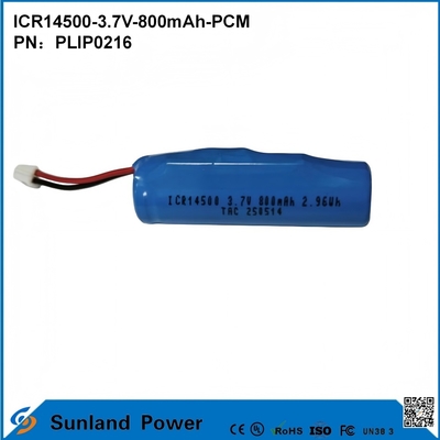Akumulator ICR14500-3.7V-800mAh-PCM stosowany do oświetlenia LED Produkty cyfrowe Urządzenia domowe inteligentne Urządzenia domowe bezprzewodowe Myszy elektryczne Szczoteczki do zębów Aparaty do golenia