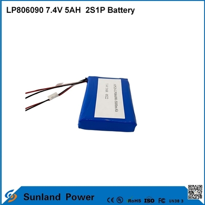 7.4V 5AH LP806090 2S1P Polimerowe baterie litowo-jonowe z funkcją I2C z miernikiem paliwa