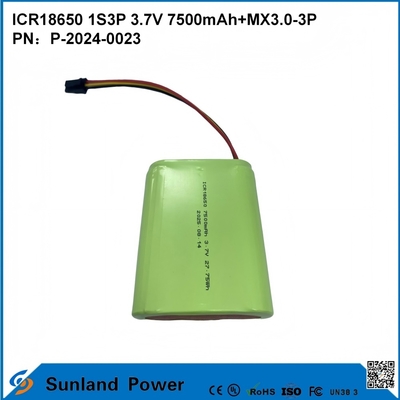 Akumulator CR18650 1S3P 3.7V 7500mAh+MX3.0-3P-UL2054