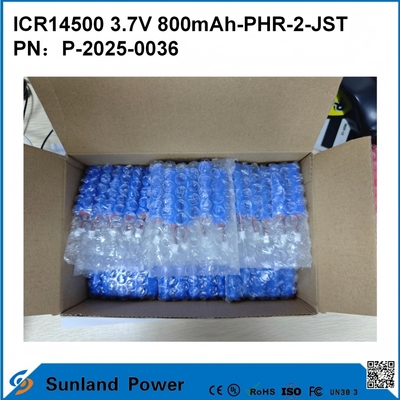 ICR14500 3,7V 800mAh-PHR-2-JST-10mm Bateria z przewodami