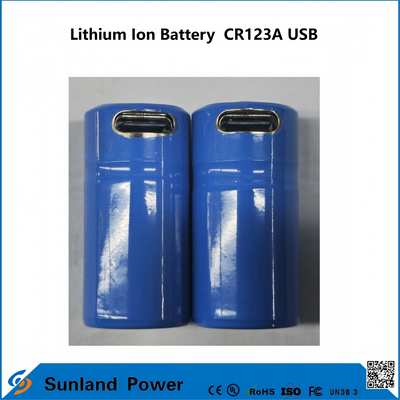 Litowo-jonowy akumulator CR123A USB stosowany do produkcji ładowalnych akumulatorów litowo-jonowych USB.