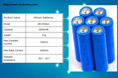 Akumulator 3,6 V AA ER14505 14500 LiSOCl2 o dużej pojemności do amperomierza i miernika gazu