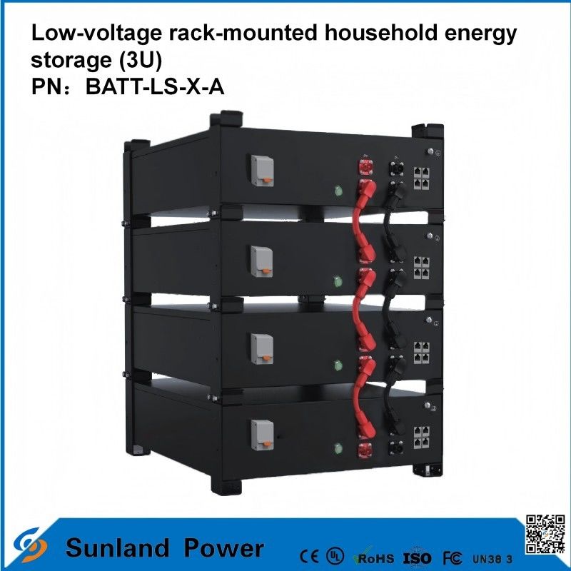 3U niskonapięciowe inteligentne sterowanie domowe magazynowanie energii All-in-One Butler LiFePO4 51.2V 50A 5120Wh16S1P Prismatyczna bateria LFP z powłoką aluminiową 3.2V/100Ah żywotność cyklu 4000 cykli