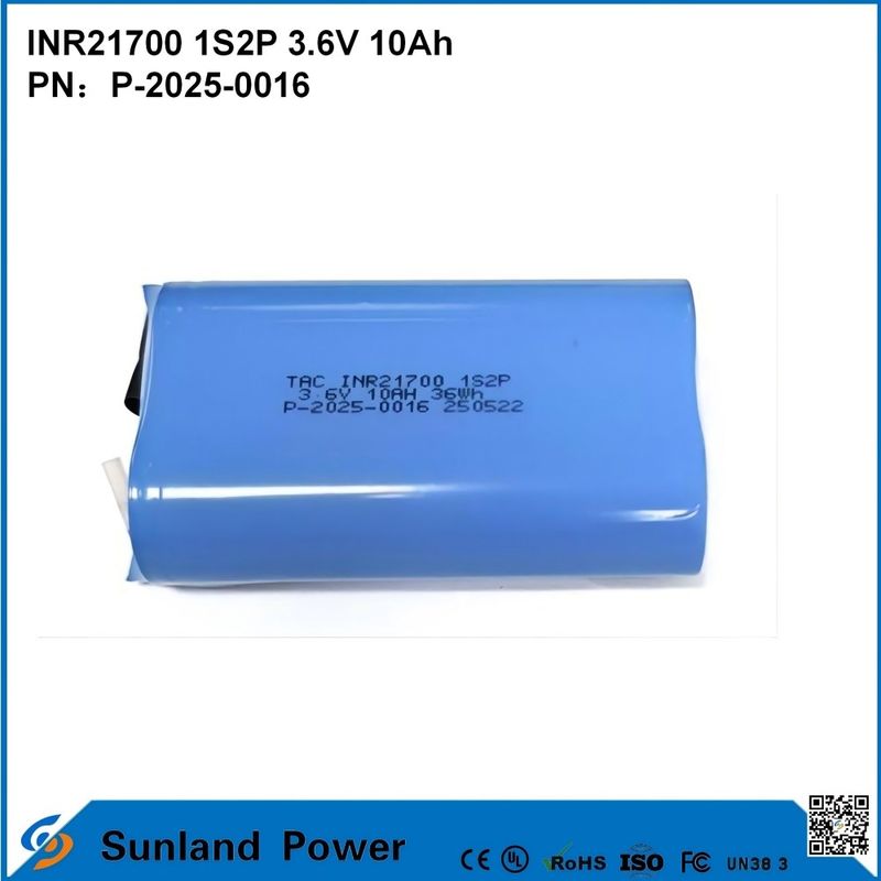 INR21700 1S2P 3.6V 10Ah wysokiej prędkości rozładowania, odpowiedni dla urządzeń o wysokiej mocy!
