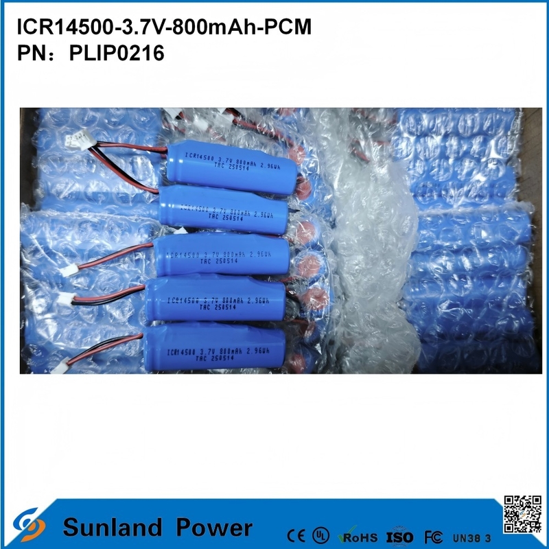 Akumulator ICR14500-3.7V-800mAh-PCM stosowany do oświetlenia LED Produkty cyfrowe Urządzenia domowe inteligentne Urządzenia domowe bezprzewodowe Myszy elektryczne Szczoteczki do zębów Aparaty do golenia