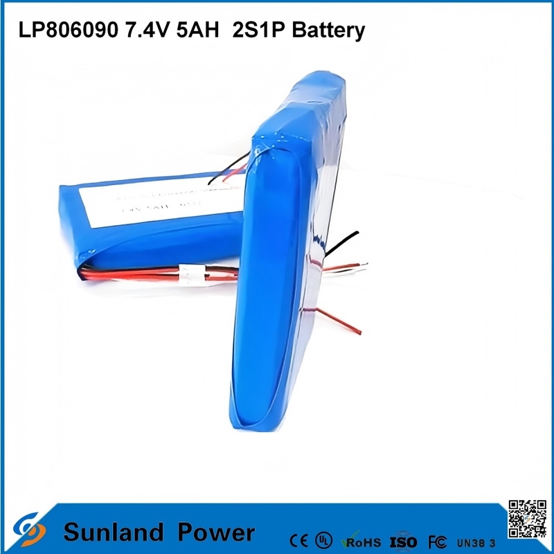 7.4V 5AH LP806090 2S1P Polimerowe baterie litowo-jonowe z funkcją I2C z miernikiem paliwa