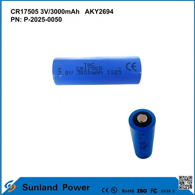 CR17505 3V 3000mAh Battery Applied In Smart Meters Industrial Control And Security Systems