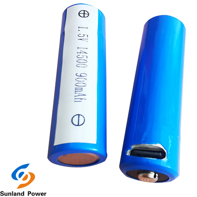 Cylindryczny akumulator litowo-jonowy ODM REACH ICR14500 1,5 V 900 MAH