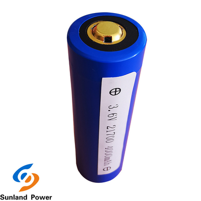 Niebieska litowa bateria cylindryczna ICR21700 3.6V 4000mah z USB 300-krotnym cyklem życia