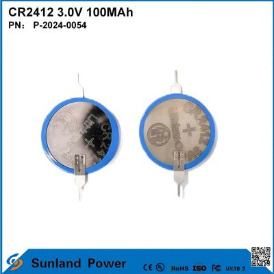 CR2412 3.0V 100MAH Li-MnO2 Bateria Długa żywotność