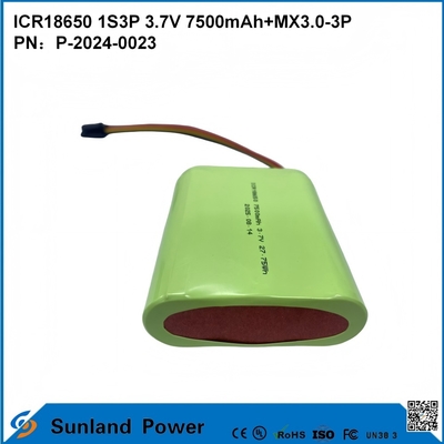 Akumulator CR18650 1S3P 3.7V 7500mAh+MX3.0-3P-UL2054