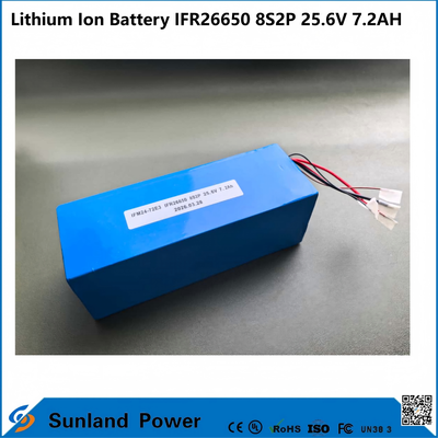 Zestaw baterii IFR26650 8S2P 25,6V 7,2Ah LiFePO4 jest szeroko stosowany w systemach śledzenia słonecznego, zasilaniu telekomunikacyjnym, przenośnych instrumentach i kompaktowych AGV