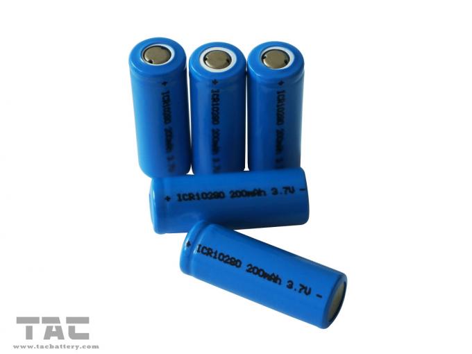 3.7V litowo-jonowa bateria cylindryczna ICR10280 200mAh