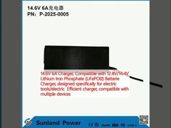 14.6V 6A ładowarka, Kompatybilna z 12,8V/14,4V Litium Iron Phosphate (LiFePO4) Ładowarka akumulatorów, zaprojektowana specjalnie dla narzędzi elektrycznych/elektryczny